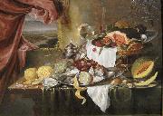 Laurens Craen Still Life with Imaginary View oil painting